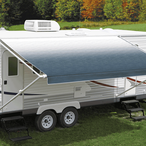 17ft Blue Shale Fade Roll Out Awning (No Arms)