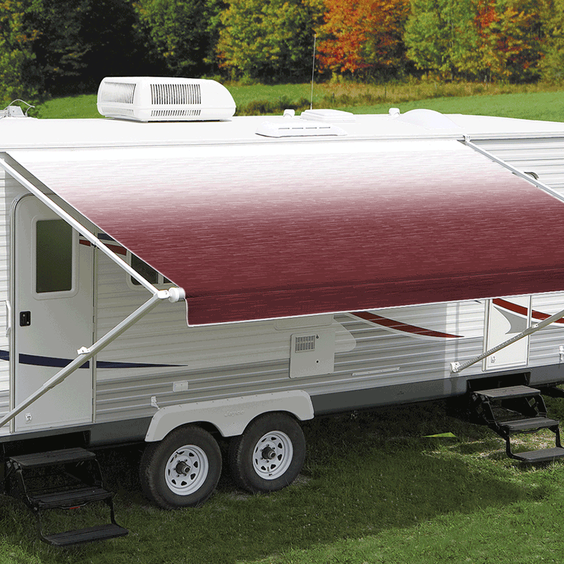 18ft Burgundy Shale Fade Roll Out Awning (No Arms)