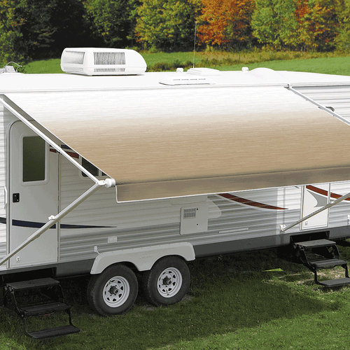 18ft Camel Shale Fade Roll Out Awning (No Arms)