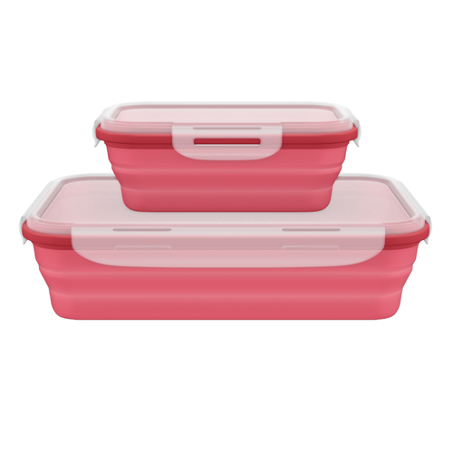 Collapsible Silicone Lunch Box Set Of 2