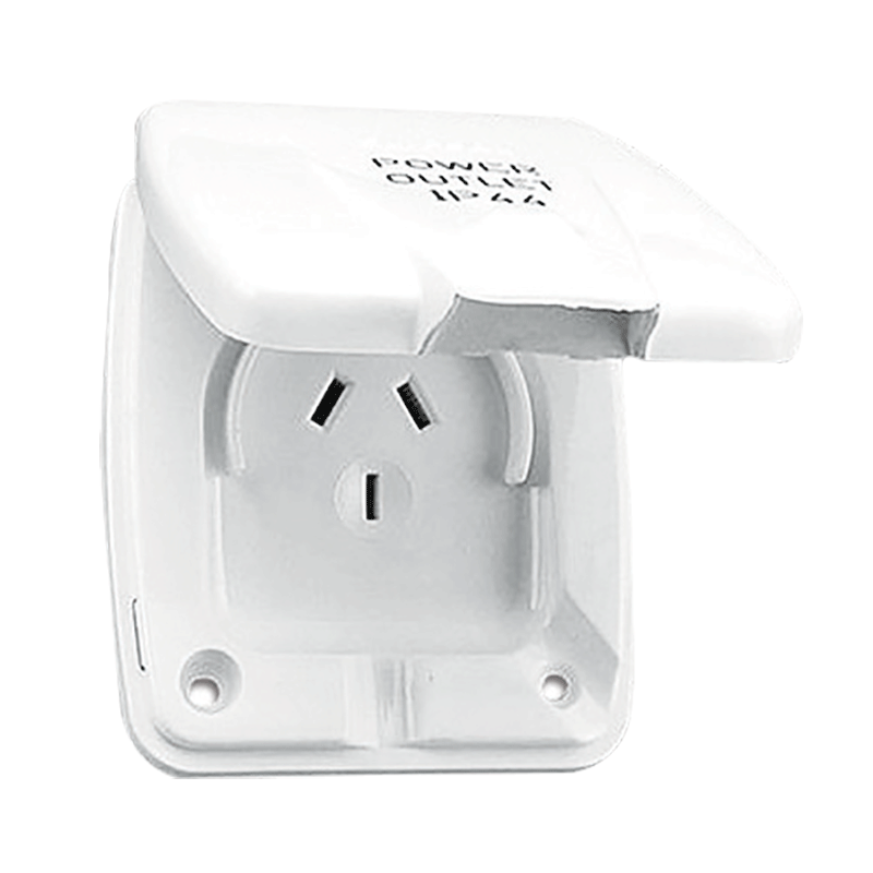 Clipsal White External 10AMP Power Outlet (3 PIN)