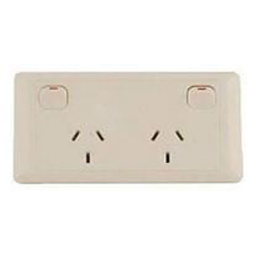 CMS Double Power Outlet - Beige