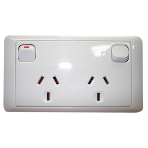 CMS Double Power Outlet - White.