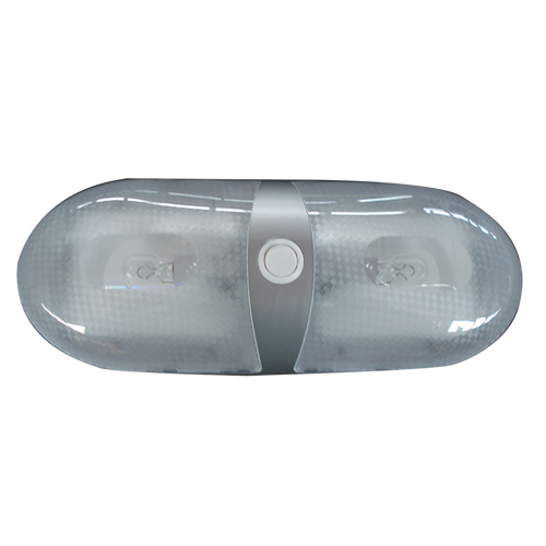 Silver Dual Interior Dome Light 12V