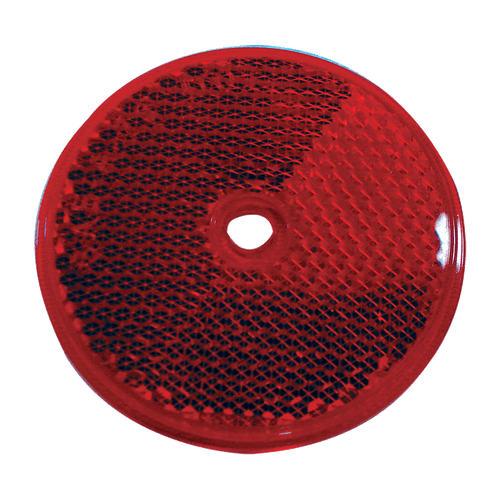 Round Reflex Reflector - Red