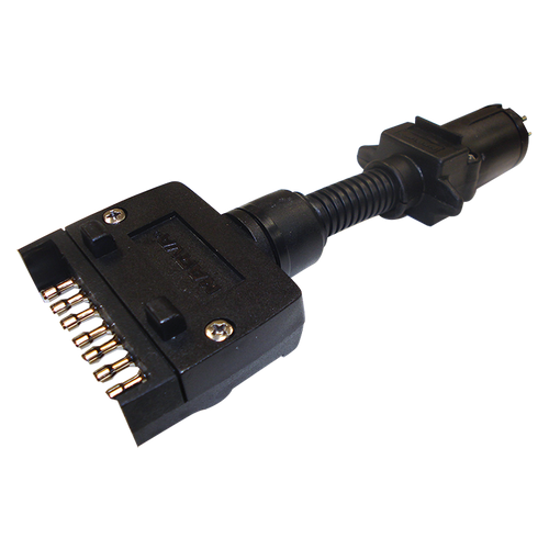 Narva Trailer Adaptor 7 Pin Flat Car To 7 Pin Round Van