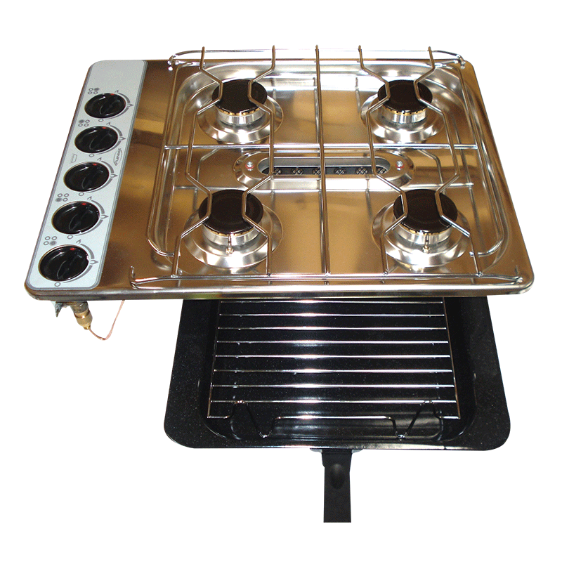 Spinflo Gas Cooktop-HOB 8 Series (4 Burner Grill) S/Steel