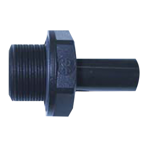 John Guest Plastic 12mm x 1/2 BSP Straight Male Stem Adapter