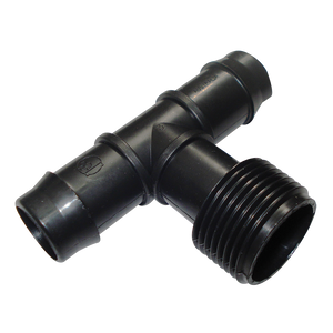 19mm Barbed x 3/4" BSP Male Threaded Tee