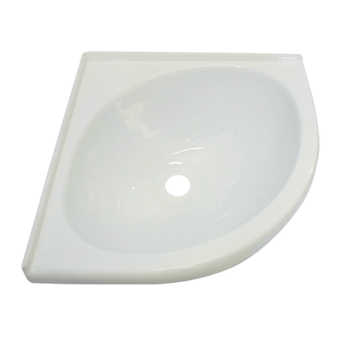 White Acrylic Corner Sink Bowl