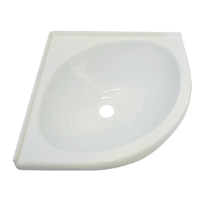 White Acrylic Corner Sink Bowl