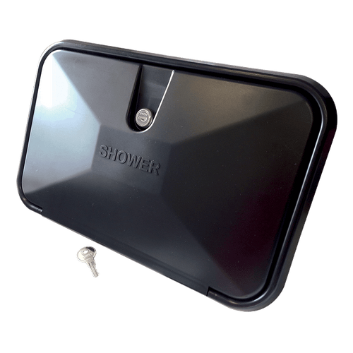 External Recess Shower Unit Black