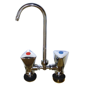Hot and Cold Mixer Faucet Chrome with Folding/Swivel Spout
