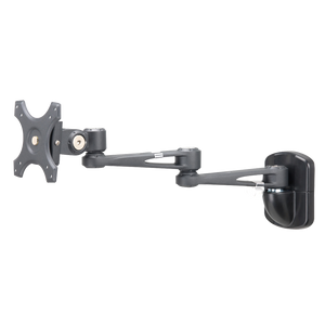 Sphere Double Arm Wall Mount Monitor Bracket (Black)