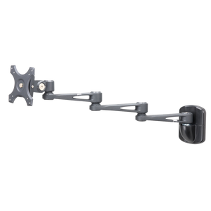 Sphere Triple Arm Wall Mount Monitor Bracket (Black)