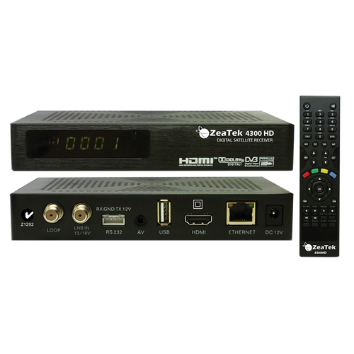 Zeatek 4300HD MPEG 2/4 Satellite Receiver (with sky reader)