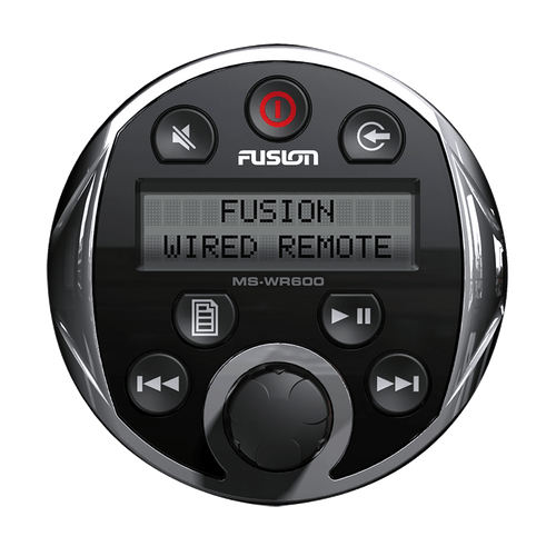 Fusion 200 & 600 Series Marine Wired Remote (MS-WR600C)