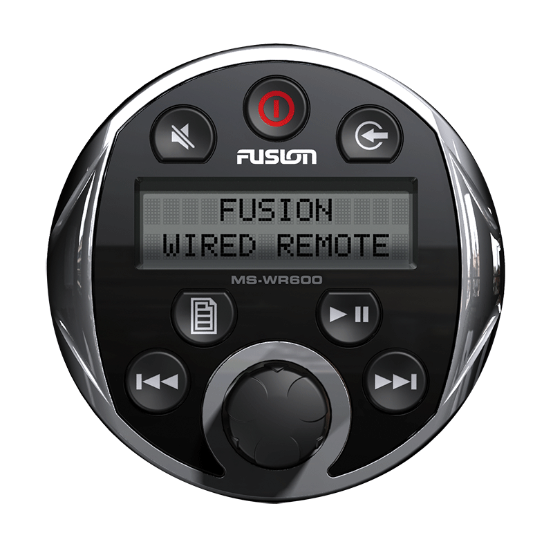 Fusion 200 & 600 Series Marine Wired Remote (MS-WR600C)